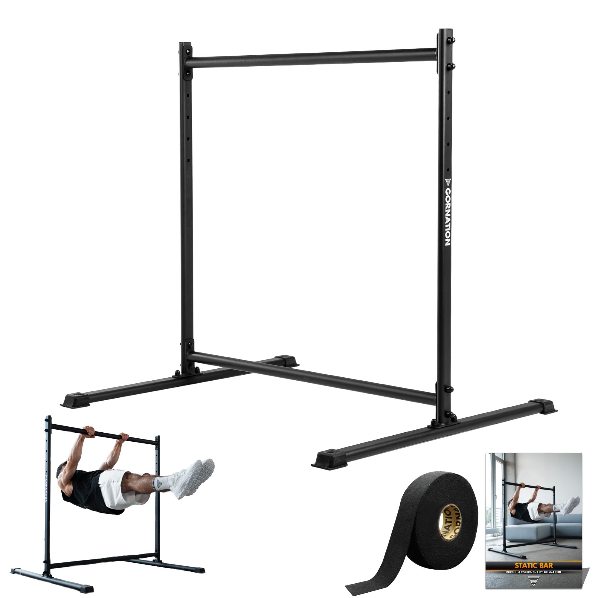GORNATION Static Bar, Multifunctional Front Lever Exercise Bar