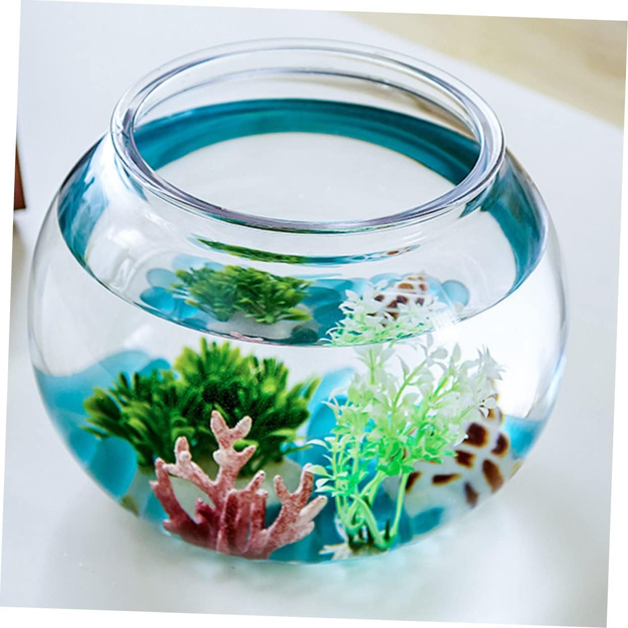 Didiseaon 3pcs Clear Plastic Fish Bowl Small Aquarium Tank for Aquascaping Impact-Resistant Design for Home Office Decor for Creative Scenery