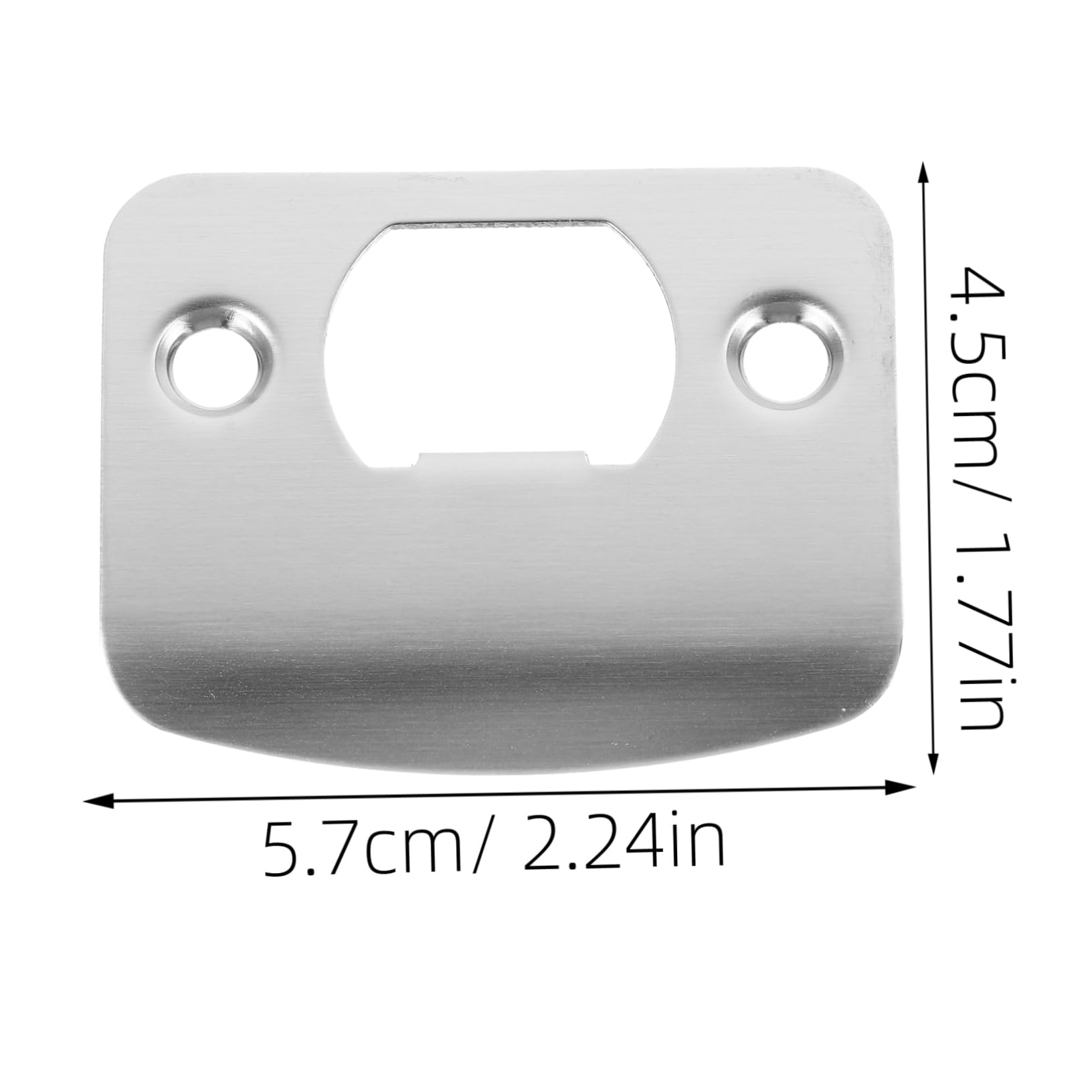 Tofficu 20 Ensembles Boucle à Ardillon Verrouillable Kit De Réparation en Métal Kit D'installation De Pêne Dormant Bouche-Trou Plaque De Renfort De Porte Gâche Acier Inoxydable Silver