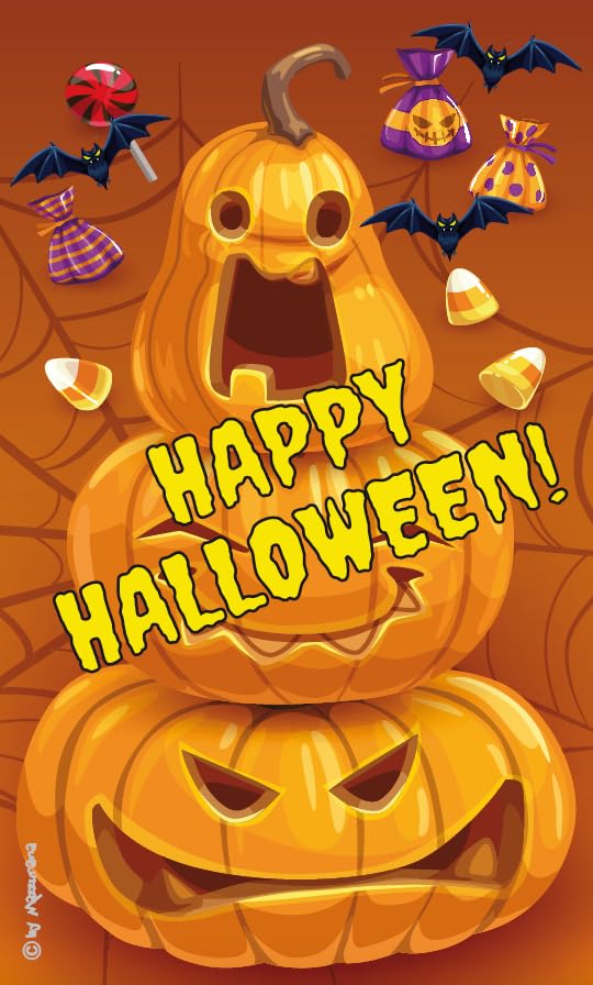 Happy Halloween flaga na Halloween, flaga Halloween, ultra chusta na flagę statkową/500 x 300 cm