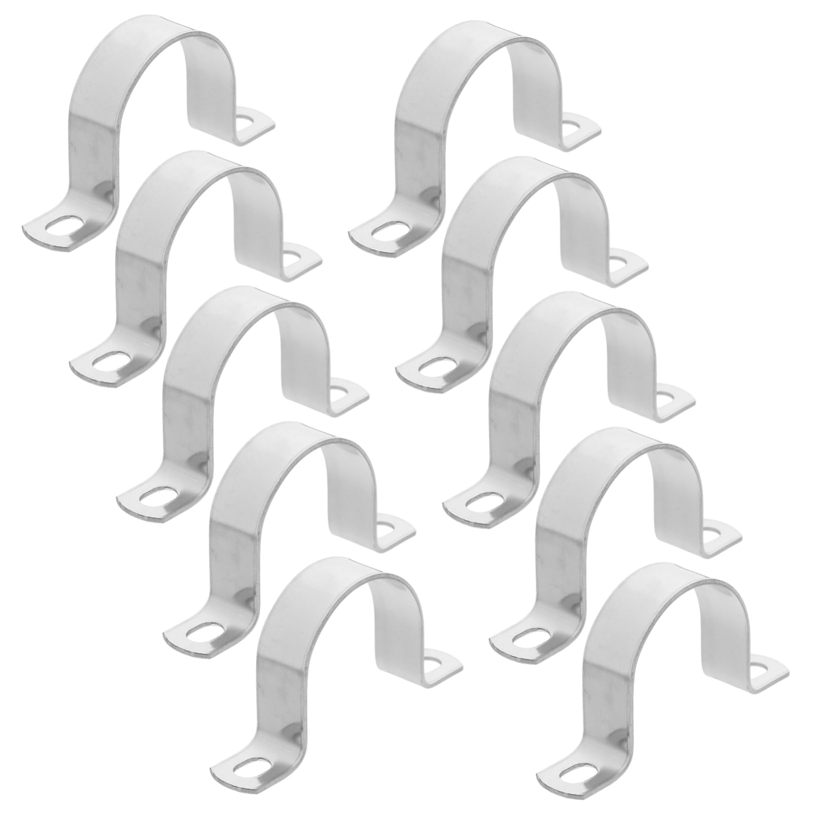 Balacoo 10pcs Tube Clamp Stainless Steel u Clamp Rigid for Cable Hose Rigid Support