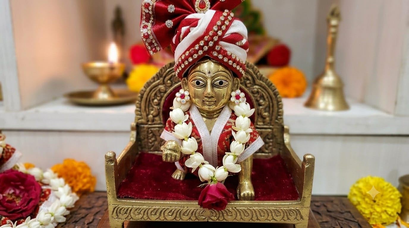 Divine-Interiors Multicolour Beautiful Stud Earrings for Laddu Gopal Idols, Mix Colors, Size 0-8, Set of 12 Pairs (Design 4) image 3