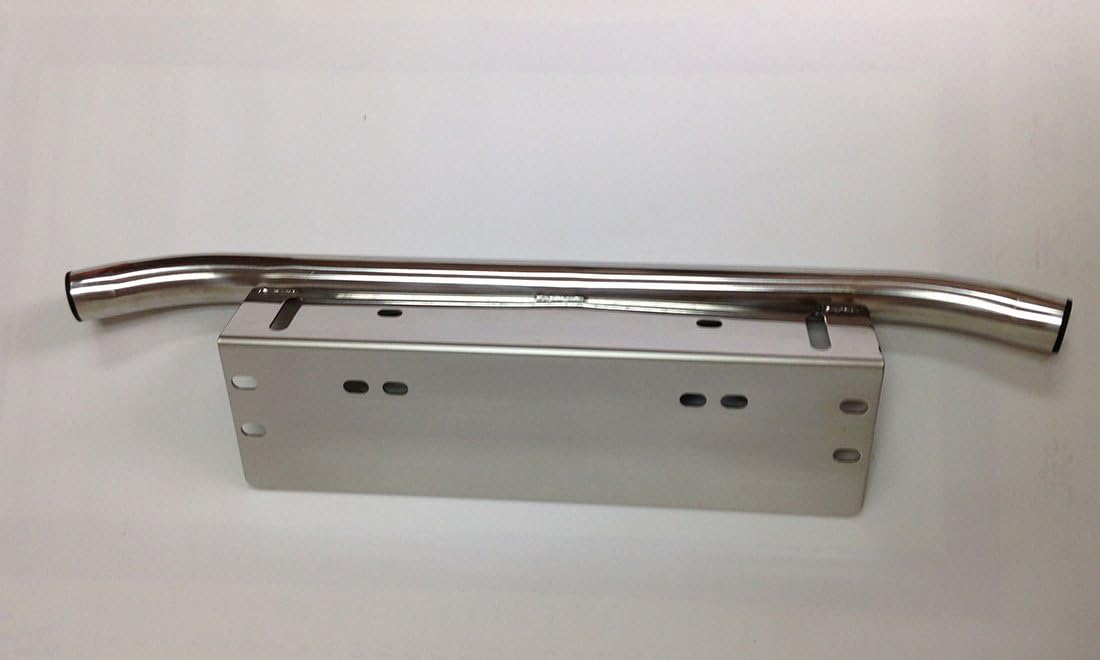 Lantsun® Silver License Plate Mount Frames Bracket for Off-Road LED Driving Light Bar (1 Piece) B001-bai