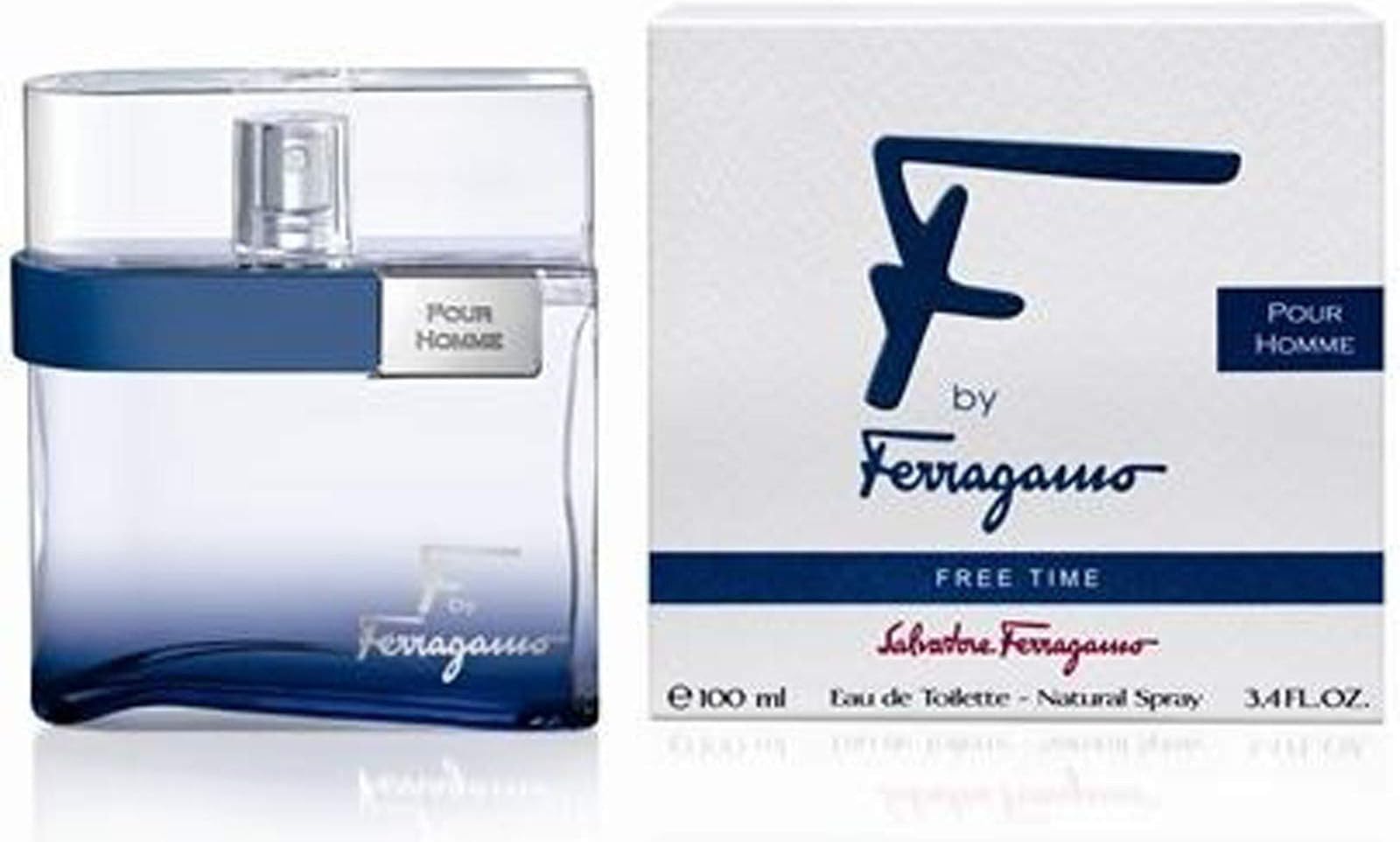 - FERRAGAMO F by Ferragamo Free Time Eau de Toilette Pour Homme, Cologne Spray for Men, 3.4 Fl. Oz.