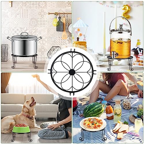 5 Pack Metal Plant Stands For Indoor Outdoor Plants, Heavy Duty Flower Pot Stands, Black Rustproof Iron Planter Holder, Round Garden Container Plant Rack, Potted Plant Shelf For Garden Home Corner #TOP3