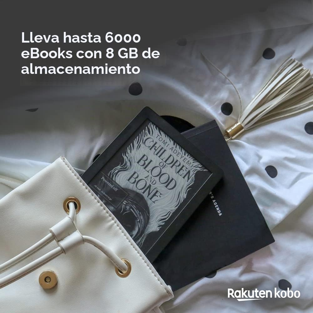 Kobo Clara HD | EBook | Pantalla táctil eInk Carta 6'' Anti-reflejos | Brillo ajustable y temperatura de color | WiFi | Capacidad 6000 eBooks (Reacondicionado), Negro