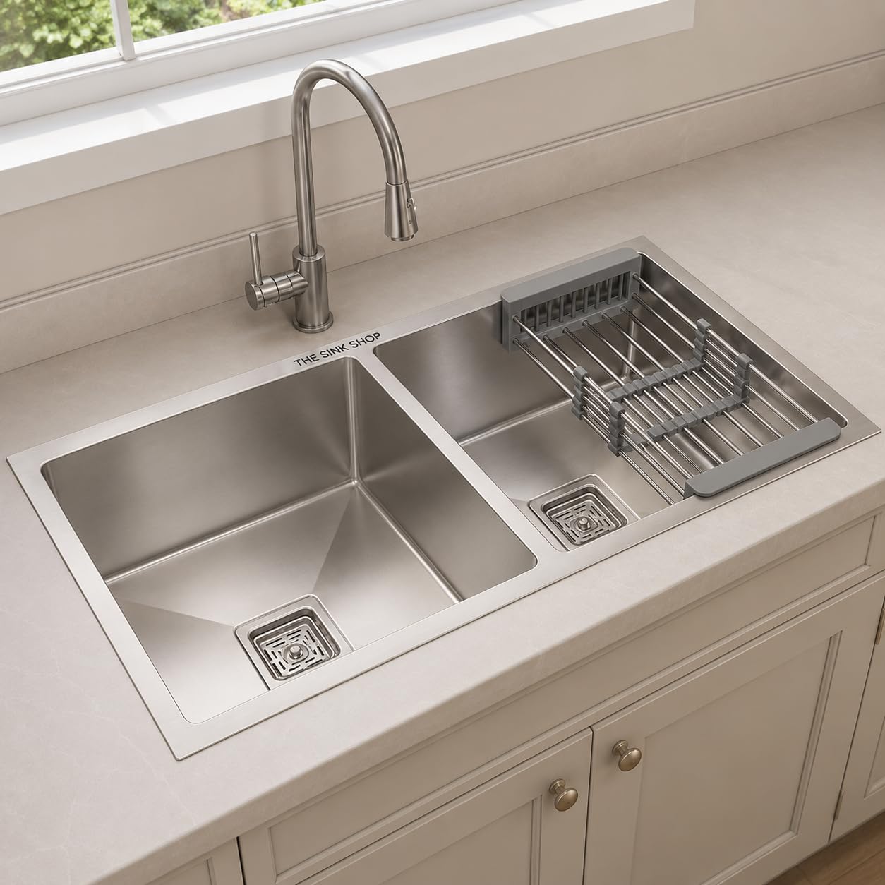 Stainless Steel Double Bowl Kitchen Sink - THE SINK SHOP -1