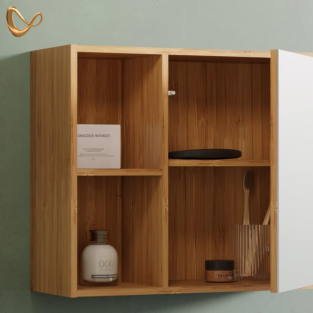 Livinity Armoire de Toilette Olona, Bambou, 54x44.5cm