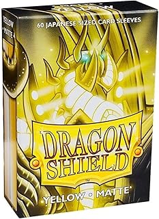 Dragon Shield Matte Mini Japanese Yellow 60 ct Card Sleeves Individual Pack