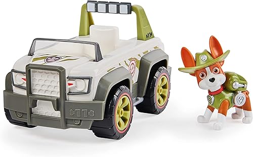 Miniatura 4 de Paw Patrol Tracker Jungle Cruiser y Paw Patrol vehículo de rescate de dinosaurios de Rex con paquete de figuras de acción coleccionables