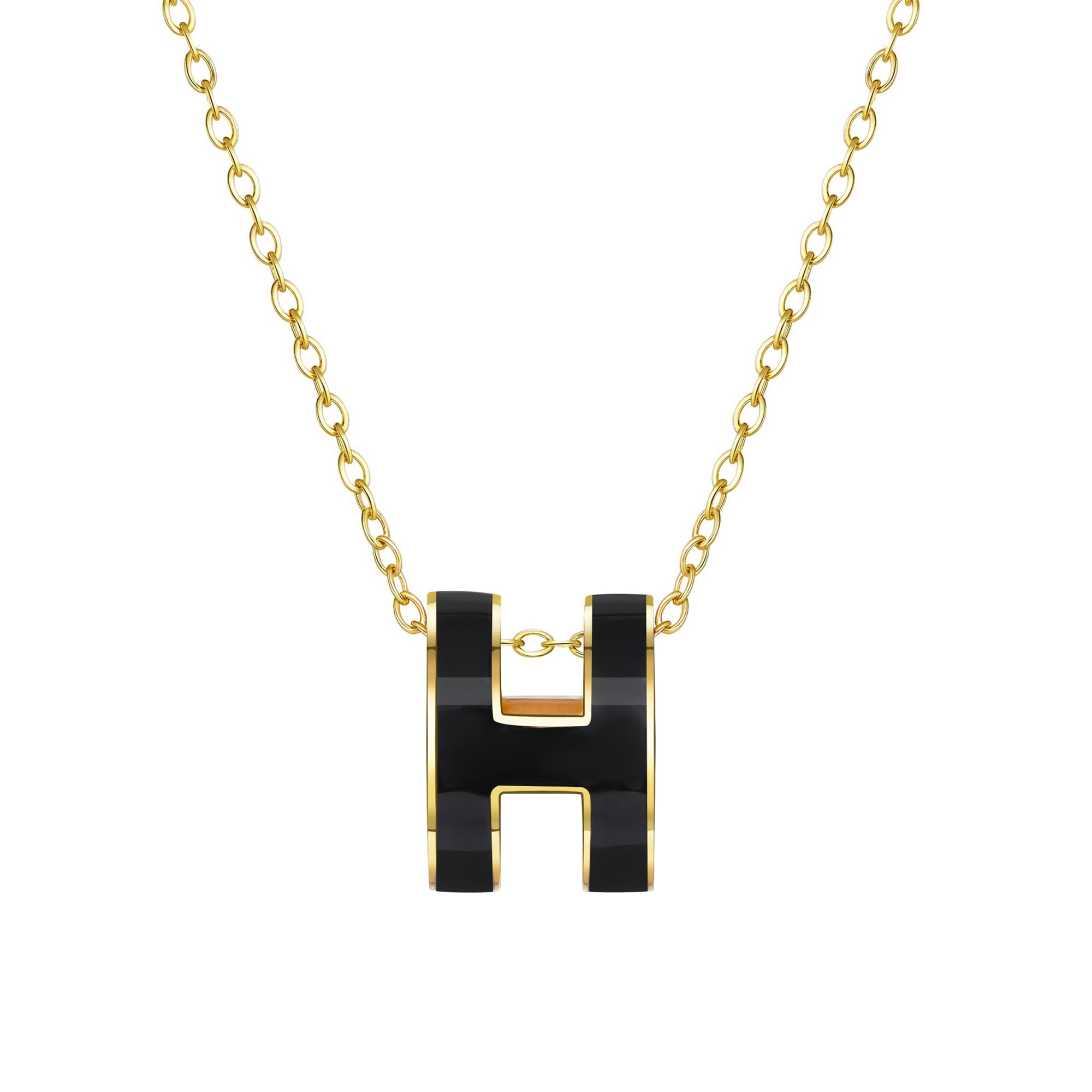 AIMADEH Necklace for Women18K Gold Plated Classic Letter Design Cute Fashion Necklace Pendant Jewelry Gifts for Women