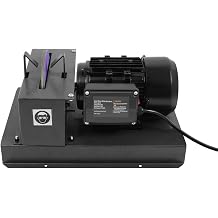 1 HP 750W Lawn Mower Blade Sharpener, Lawnmower Blade Grinder with 9" Grinding Wheel & 2 Sandpapers for High/Low Lift Blade, Gator Blade, Flat Blade