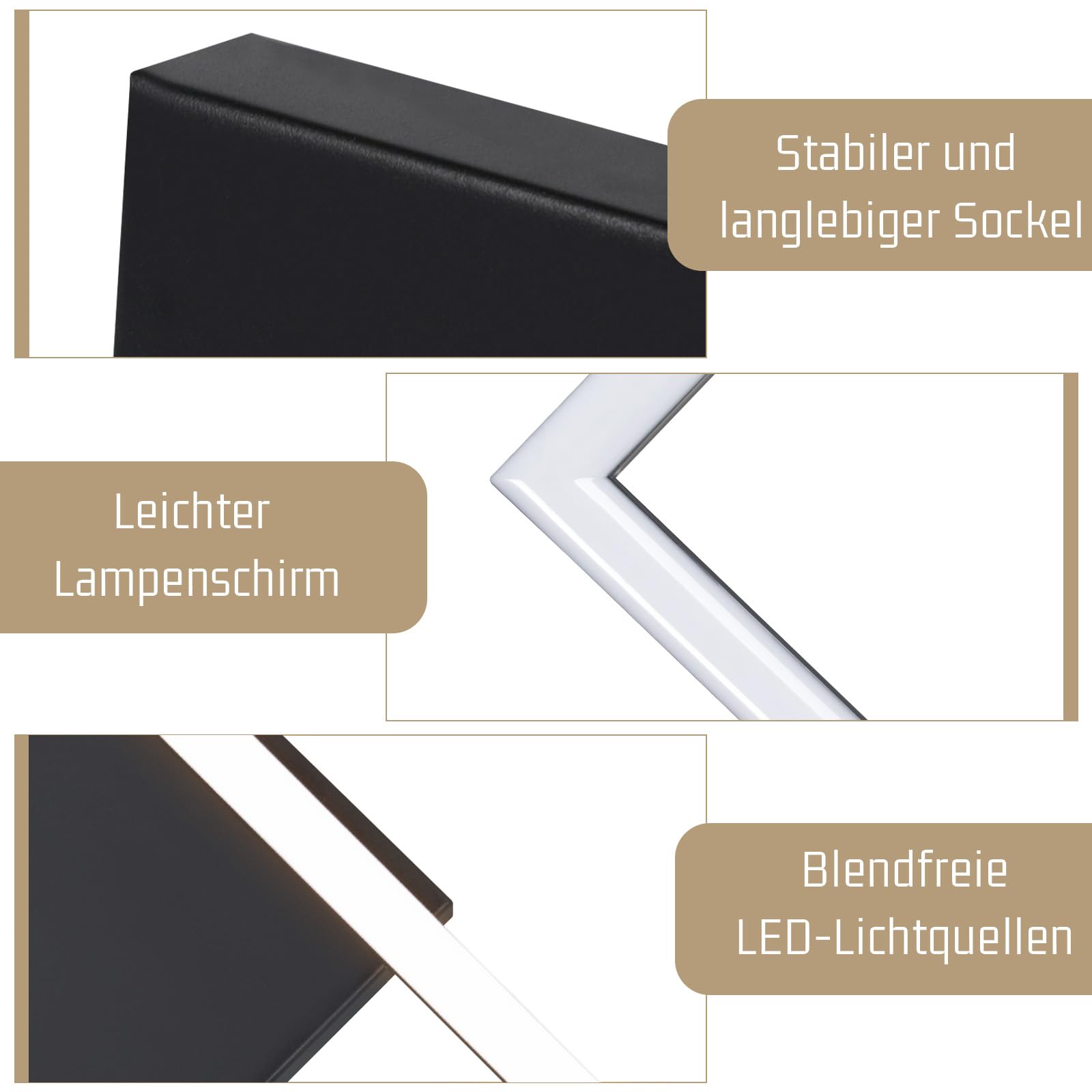 Homefire Plafondlamp Woonkamer LED Plafondlamp: 36W Moderne Keukenlamp Traploos Dimbaar 3000K - 6500K Zwarte Woonkamerlamp met Afstandsbediening Plafondverlichting voor Keuken Slaapkamer Gang