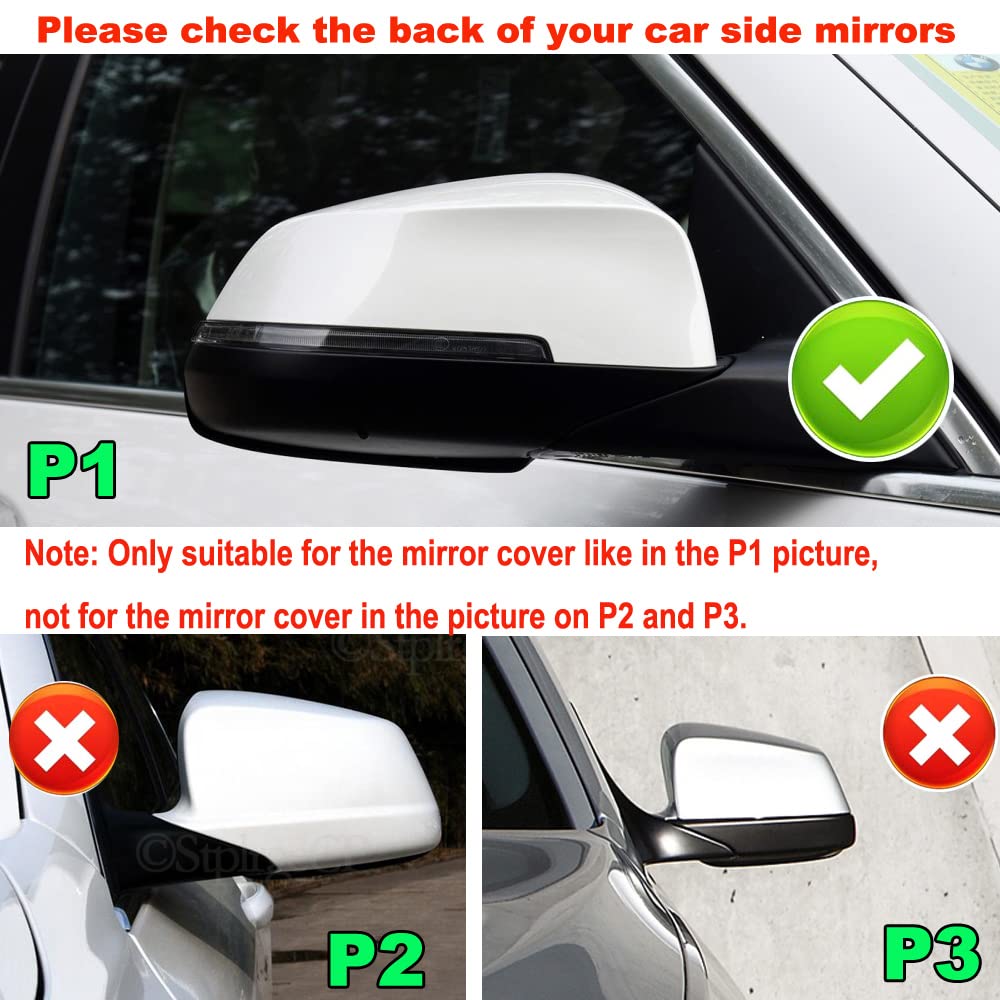 1 coppia Calotta Specchio Retrovisore a Sinistra Destra Coperchi a specchio laterale per BMW F20 F22 F23 F30 F31 F32 F33 F36 F87 M2 X1 E84 (Nero Brillante)