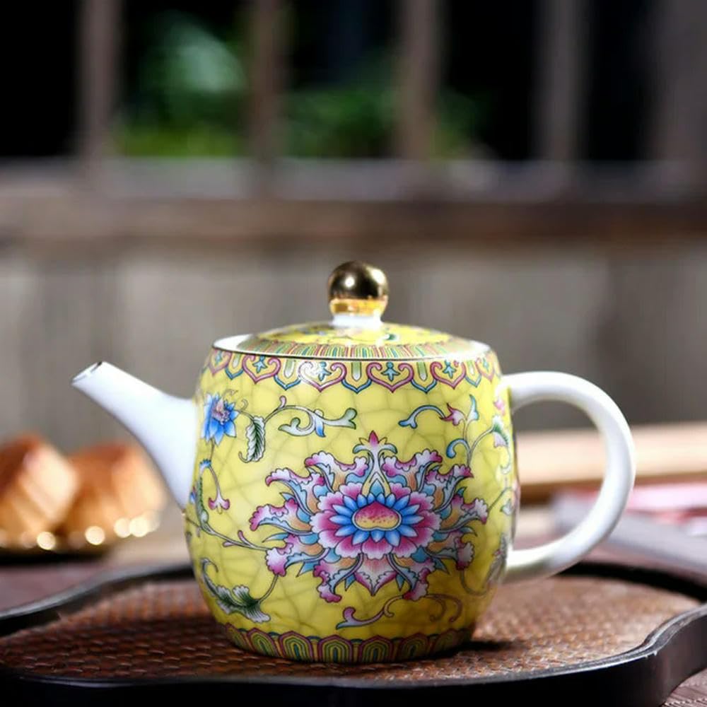 Ciieeo Porseleinen Theepot Keramisch met Handvat Decoratieve Chinese