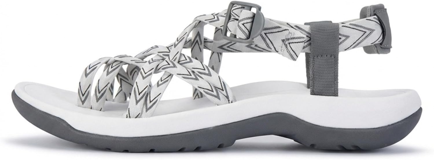 Viakix Womens Walking Sandals: Cute Stylish Comfy Athletic Sport Outdoor Hiking Sandal for Trekking Water Wide Width Beach