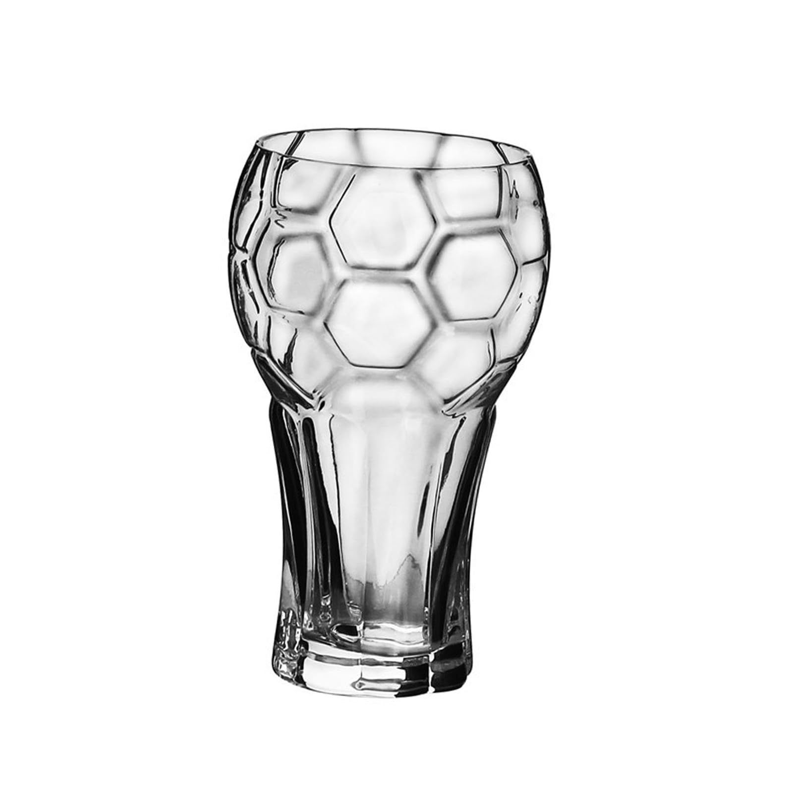 Tsophreniq Premium Soccer Themed Glasses 600Ml Thick Clear Design Perfect for Sport Fan and Collectors Strong Glasses
