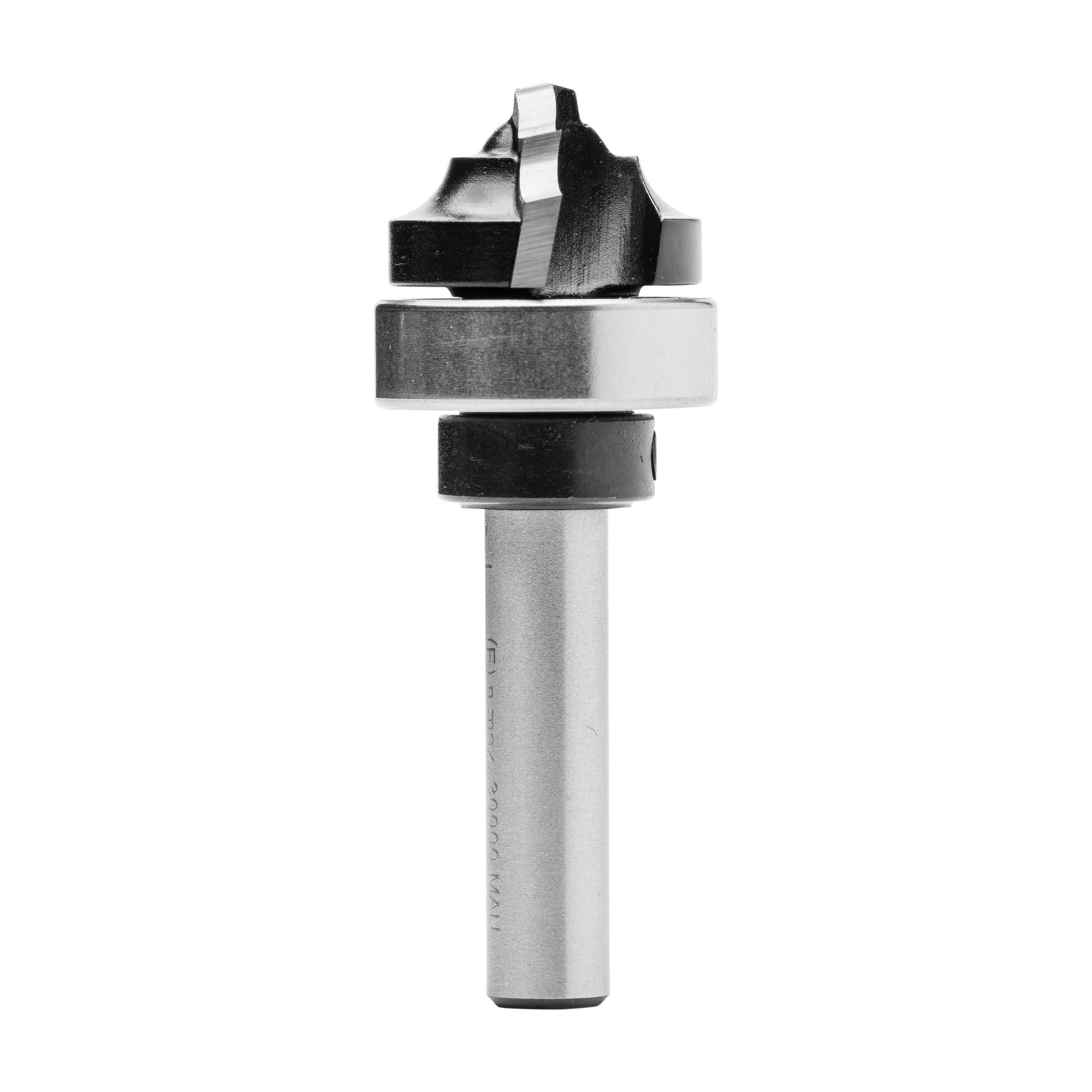 ENT 12980 Frez klasyczny w wegliku, trzpien (S) 8 mm, srednica (D) 22 mm, NL 12,7 mm, R1 4 mm, R2 5,5 mm, SL 32 mm, z lozyskiem kulkowym