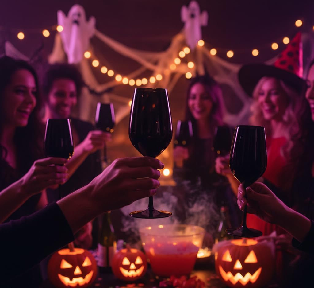 Ravenscroft Double Blind Black Wine Glasses, Made in Europe, Set of 4, Voted Best Wine Gift 2024 by Food & Wine Magazine,16 Oz, 100% Lead-Free Crystal, Gift-Boxed