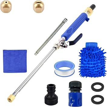 Pressure Washer,Upgraded Jet Nozzle For Garden Hose Power Washer Wand with 2 Different Tips and Hose Quick Connectors B