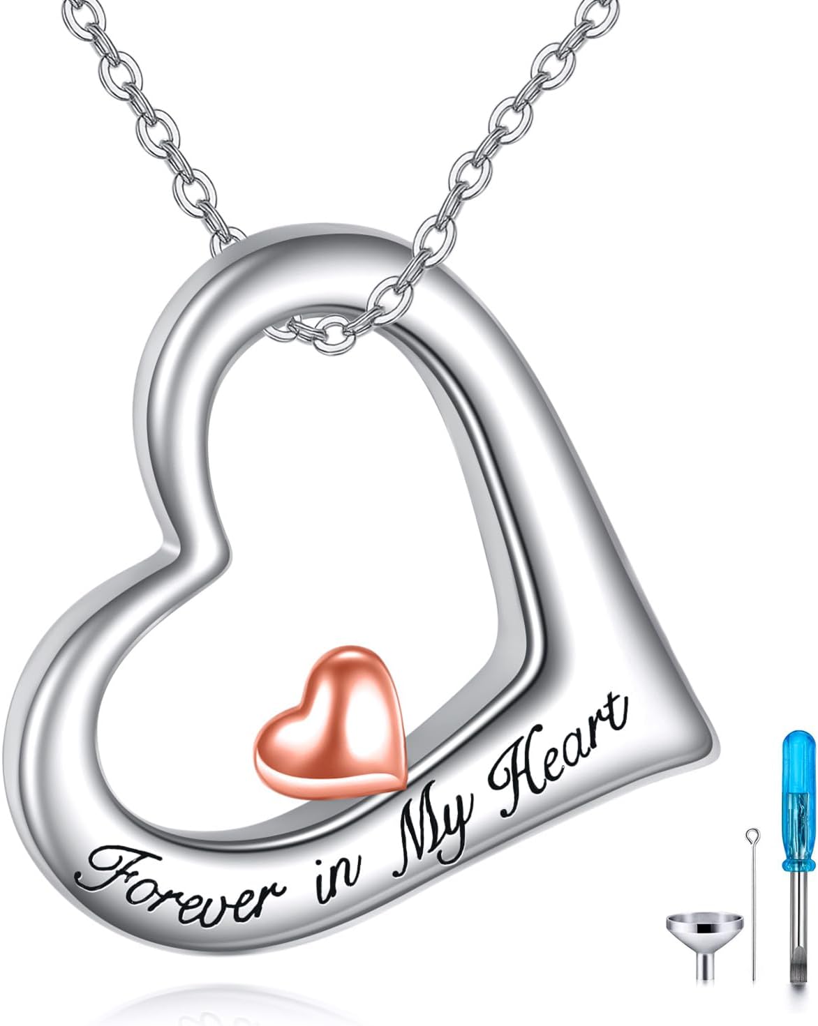 VONALA Urn Necklace Sterling Silver Memorial gifts for Ashes Keepsake Jewelry
