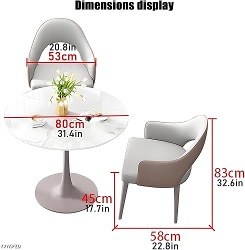 Miniatura 2 de YVYKFZD Mesa de recepción de oficina, mesa de club, juego de mesa de comedor de cocina para 4, mesa de conferencias redonda simple, mesa de centro
