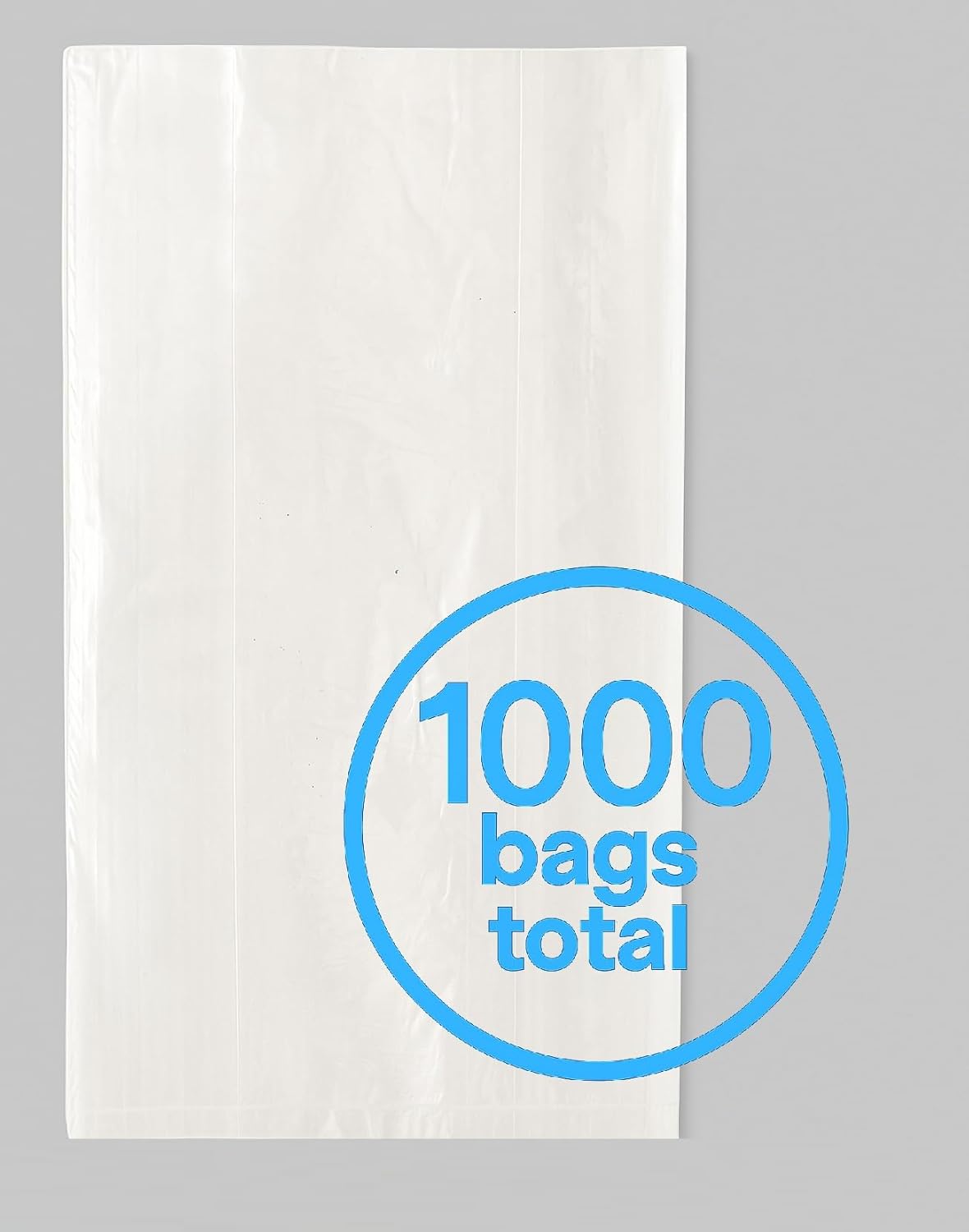 1000 Count LDPE Clear Poly Bags - Food Storage, Food Prep Bags 6"x3"x15"