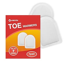 Toe Warmers Heating Pad with Adhesive Backing 5 Pairs - Boot Heat Packs - Long Lasting Safe Natural Odorless Air Activated Warmers - Up to 8 Hours of Heat
