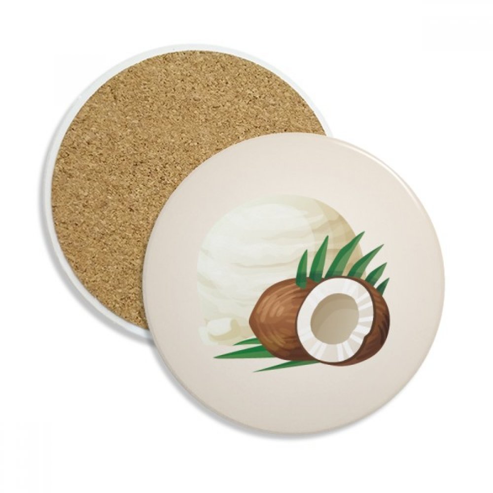 Coaster en céramique Les Feuilles de Coco, duo de dessous de verre absorbant cadeau original