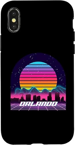 Miniatura 7 de Funda para iPhone 13 Pro Max Orlando Florida Vaporwave Retro Skyline Cityscape