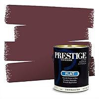 Vista 402 de Pintura interior + imprimación PRESTIGE, todo-en-uno, 1 galón, acabado plano, color comparable al Valspar* Royal Garnet*