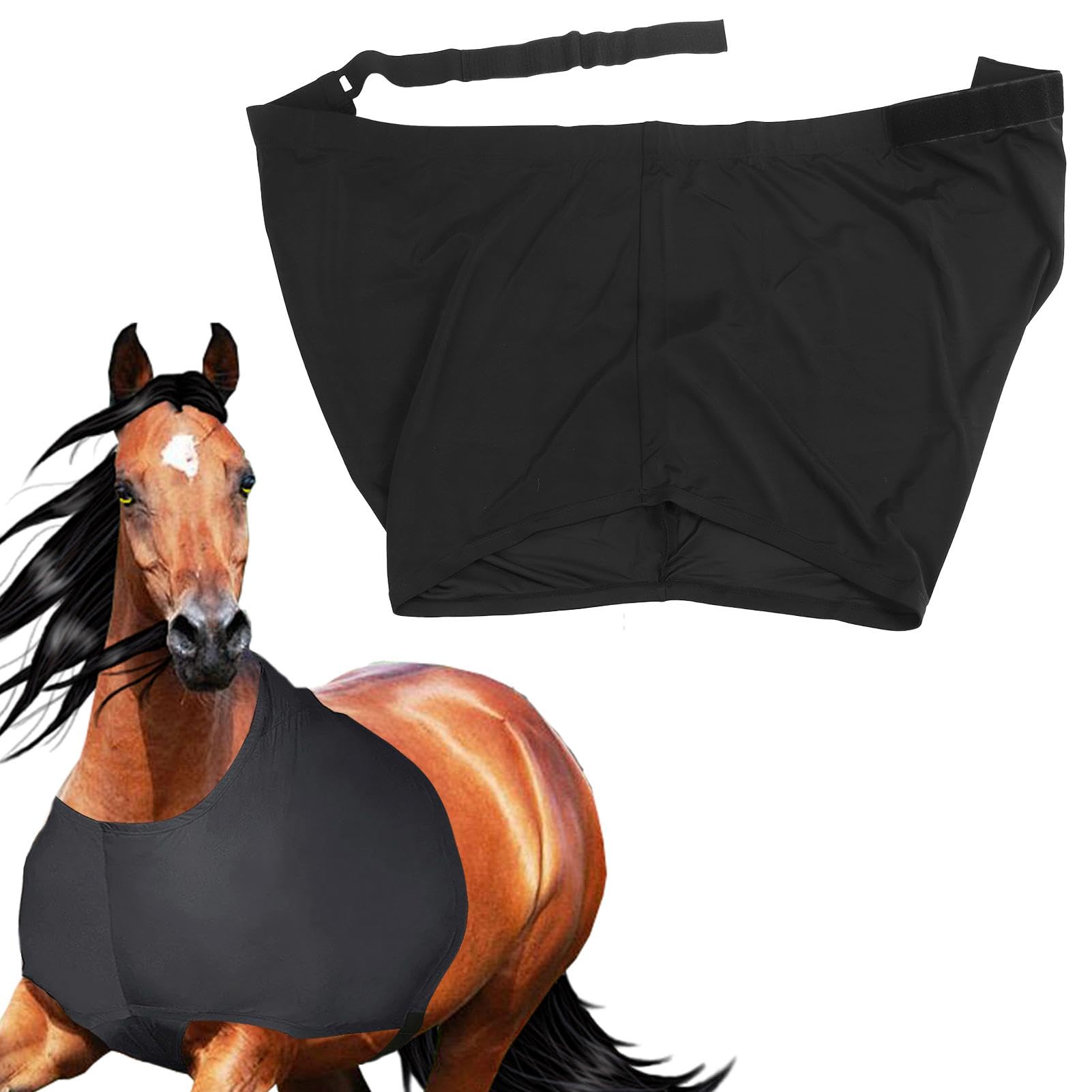 Ibuloule Guardia de hombro del caballo, hombro sórdido del caballo,Chaleco de caballo de tela elástica alta | Babero antifricción, chaleco elástico para libertad de movimiento, protector de pecho para