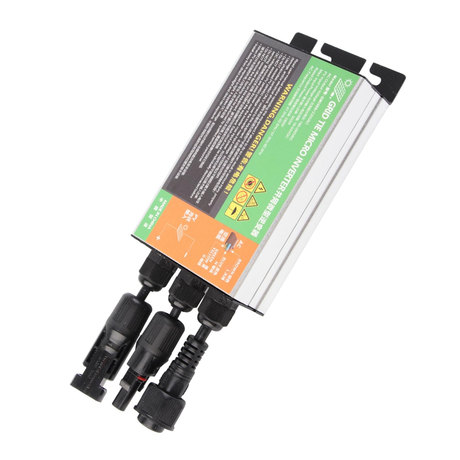 Hyuduo Inverter Fotovoltaico Trifase a Onda Sinusoidale Pura 300 W AC 220 V con Protezione della Temperatura e Protezione Isolante per Sistemi di Rete Solare
