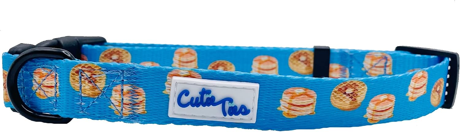 Dog Collar Breakfast Club– Durable Nylon Material - Premium Quality Collars for Dogs - Cute Dog Collars in Three Sizes (Breakfast Club, Small (11" - 16"))