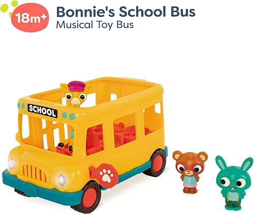 Miniatura 3 de B. toys Autobús escolar de Bonnie - Autobús escolar musical - Autobús escolar de juguete y personajes - Luces y sonidos - Vehículo de juguete para