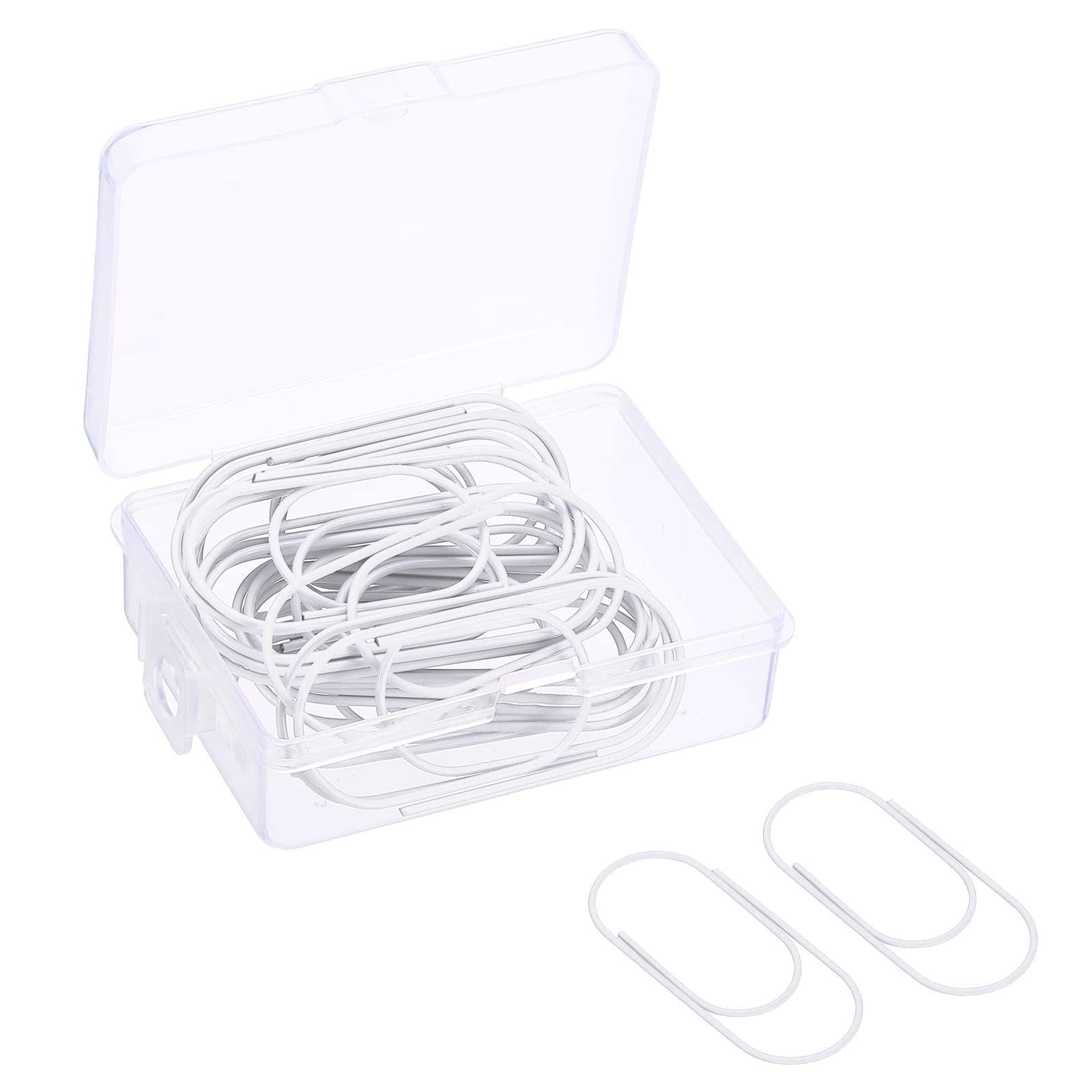 TA-VIGOR 20Pcs Large Paper Clip, 50mm Giant Paper Clips, Wide Rust-Proof Strong Durable Bulk Bookmarks with Box for Office Supplies Document Organization Binder Bookmarks Planner,