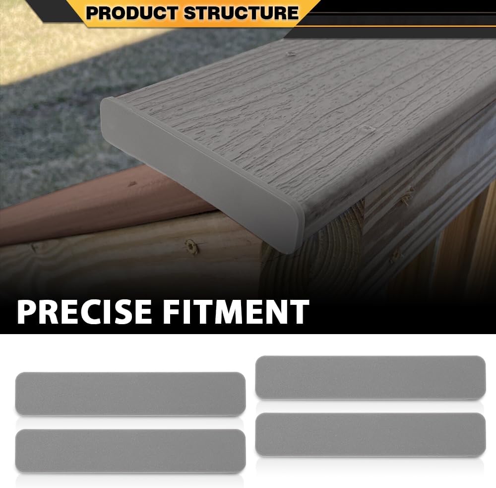 CNNELL 5.5” Composite Decking Boards End Cap ONLY Fit TREX (4 pcs) Gray