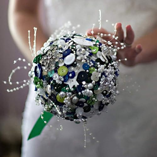 Miniatura 7 de Cadena de perlas artificiales de 0.157 in, hecha a mano, manualidades florales para novia, boda, Navidad, guirnalda de ramos, decoración de fiesta