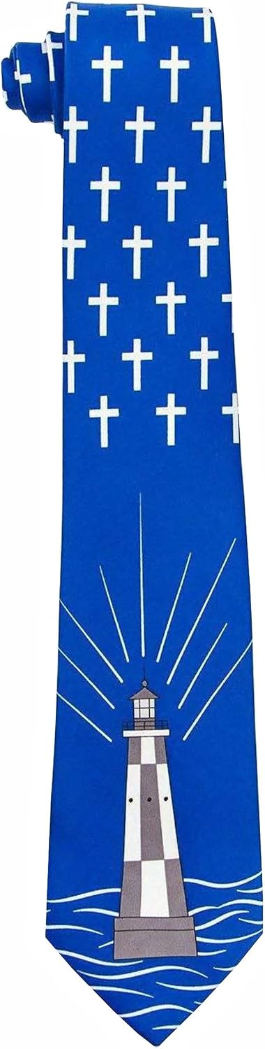 Premium Religious Necktie & Pocket Square Set for Men - Matching Men's Tie Set