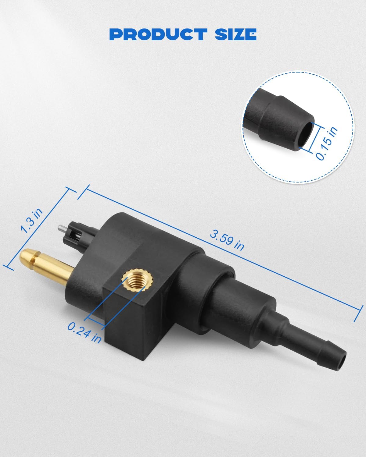 8M0182334 Boat Engine Fuel Connector Fit for Mercury Mariner Force 4HP 5HP 6HP 8HP 9.9HP 15HP 20HP-70HP 75HP 90HP 175HP, Replaces 22-8M0148583 15781A5 816856T3 816856Q3 816856A3 15781A1