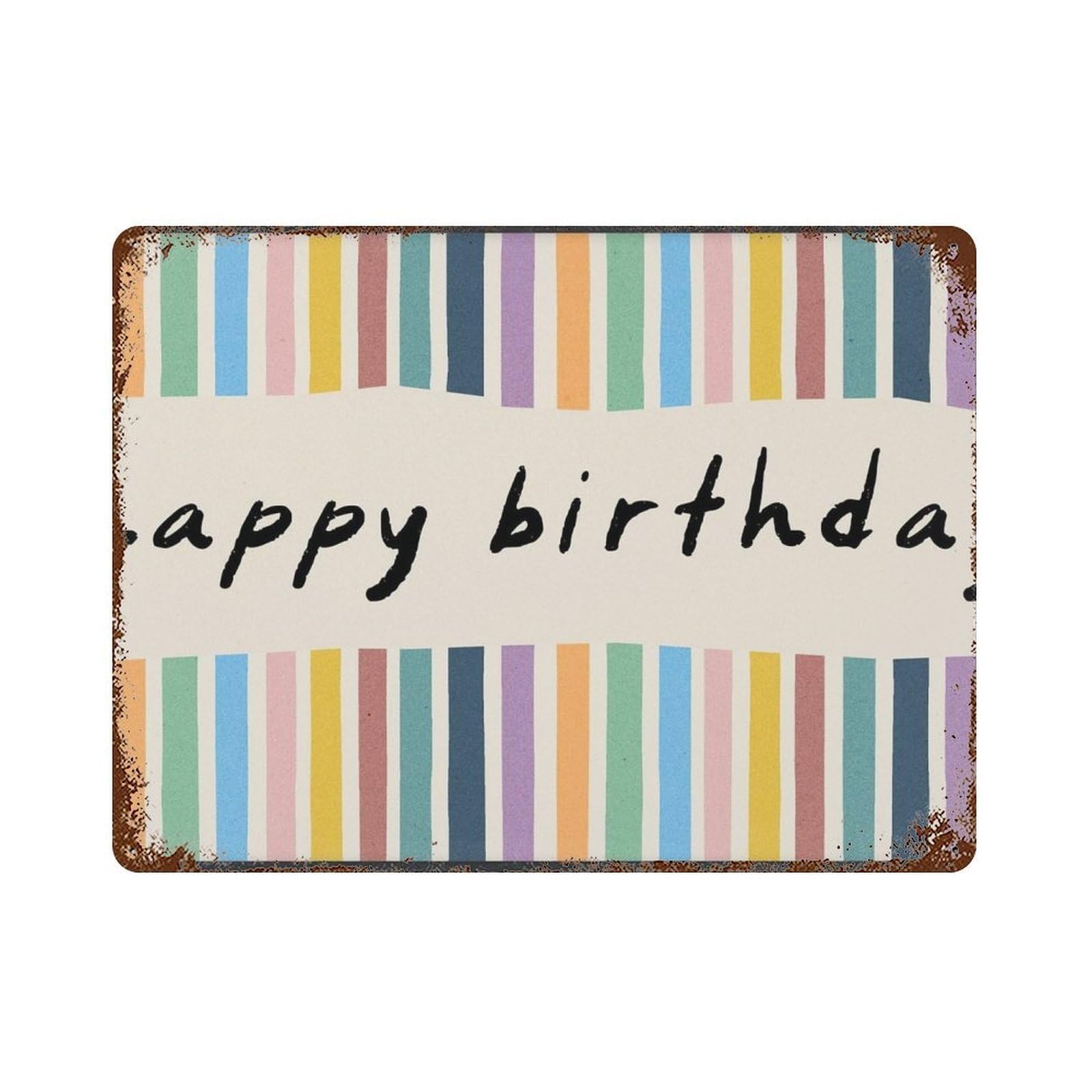 xiaoxiaoshen Happy Birthday Wall Decor Art Metal Tin Poster Modern Home Decor Art Home Bar Shop Decorations Vintage Sign 30x40cm
