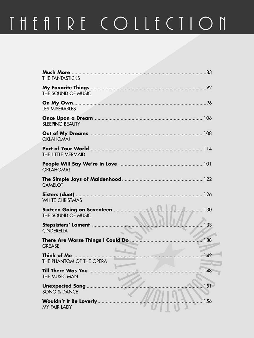 The Teens Musical Theatre Collection - Young Womens Edition | Vocal Sheet Music and Songbook for Beginner and Intermediate Singers | 33 Broadway and Film Songs with Online Audio