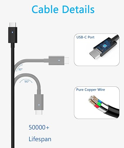 Miniatura 3 de Cargador USB C de repuesto para laptop Dell 130W para Dell XPS 15 17 9500 9510 9520 9530 9575 2 en 1 9700 9710 9720 9730 Precision 5550 5560 5570
