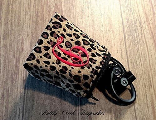 EarBud Pouch / Ear Bud Case / Earbud Holder / Zippered Coin Pouch / Personalize with Single Initial Monogram