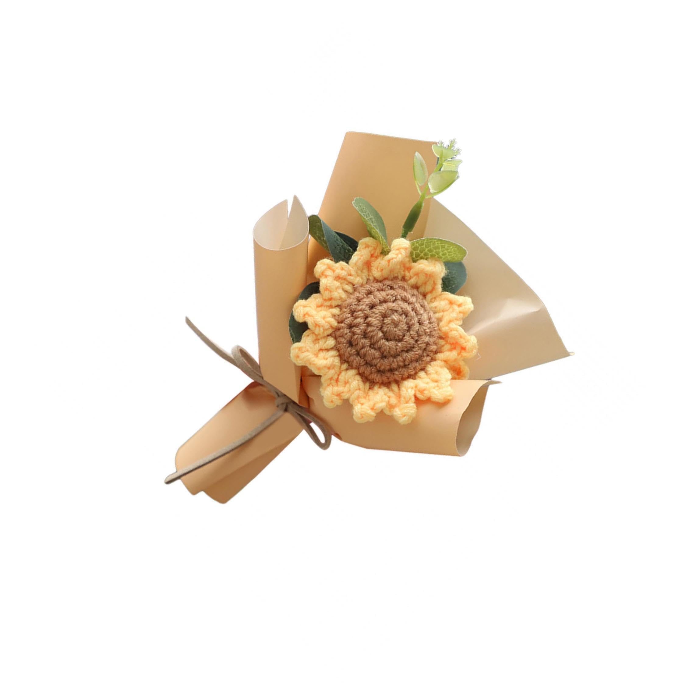 TWISAXC Is Carefully Crafted By Hand To Always Remain Vibrant And Beautiful Beautiful And Realistic Handmade Knitted Bouquet For Special Occasions Artificial, Style J
