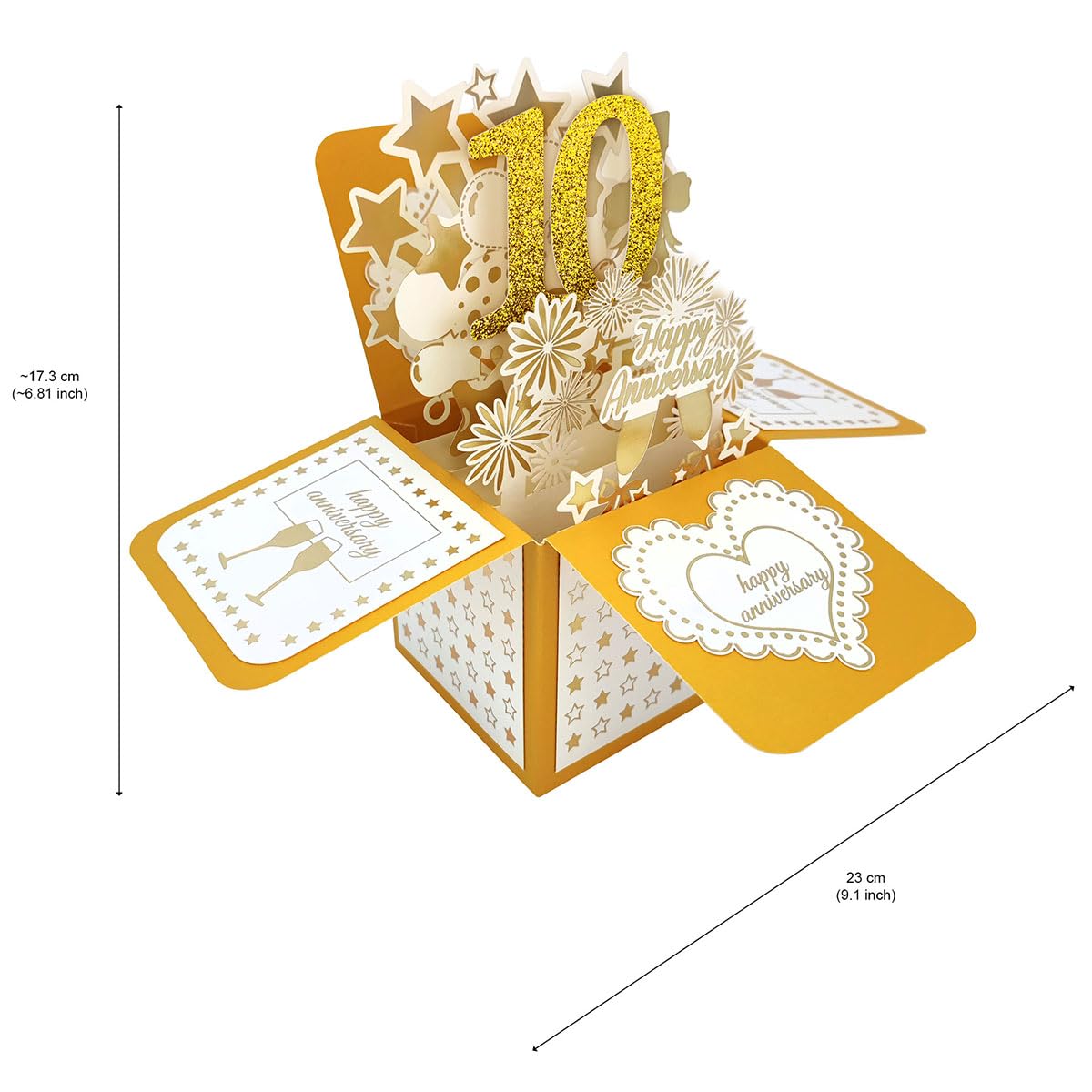 scicent 10th Anniversary 3D Pop Up Greeting Card, Marriage, Soulmates, Celebration, Being Together, Congratulations, Romantic - Image 2