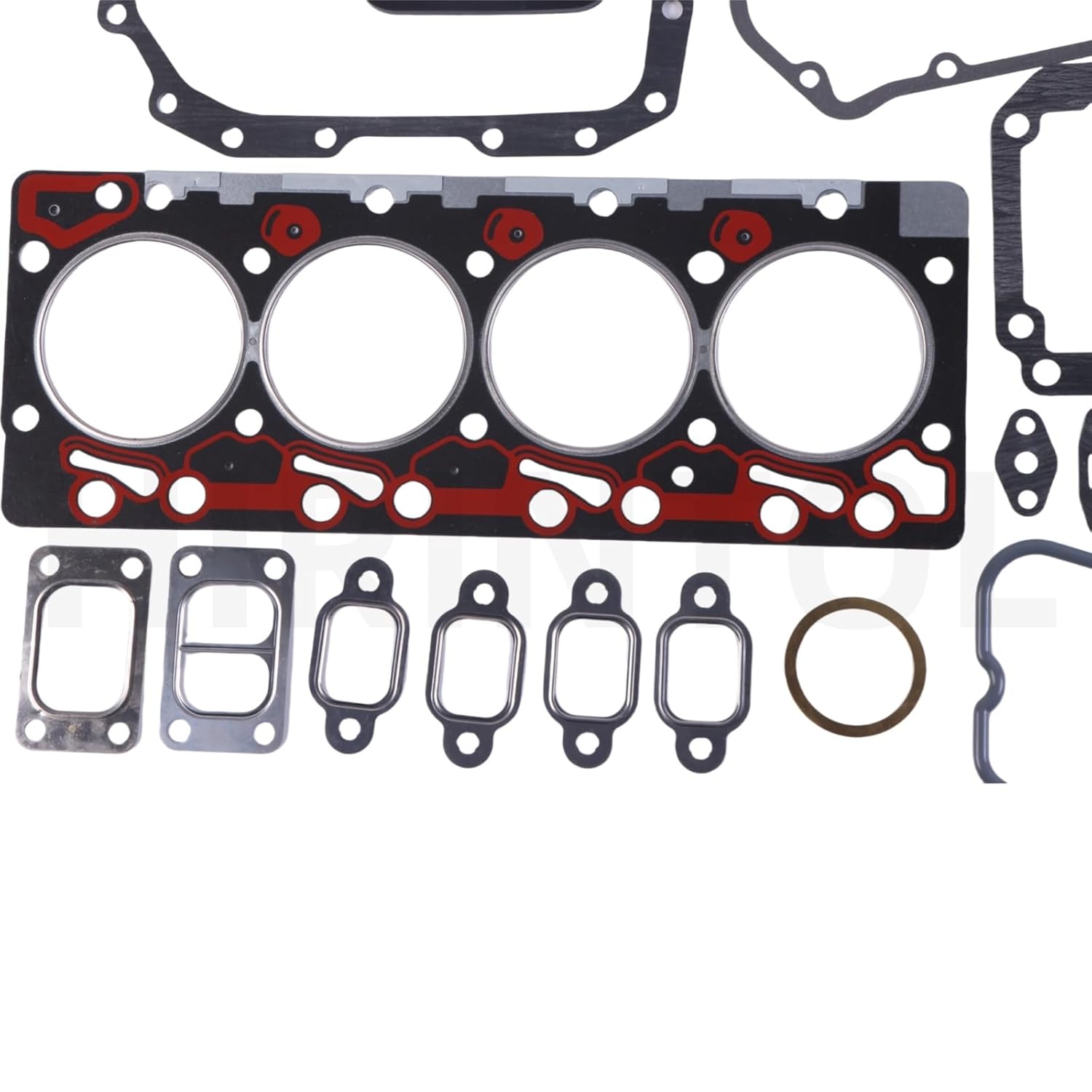 3.9L 4B 4BT 4BTA 12V Engine Full Gasket Kit Head Gasket Set 3802240 3802375 for Cummins B3.9 4B3.9 ISB3.9 QSB3.9 CM2220 CM2620 CM2880 1989-1993 Case 480E 550E 580K 9010 9020 8820 Excavator