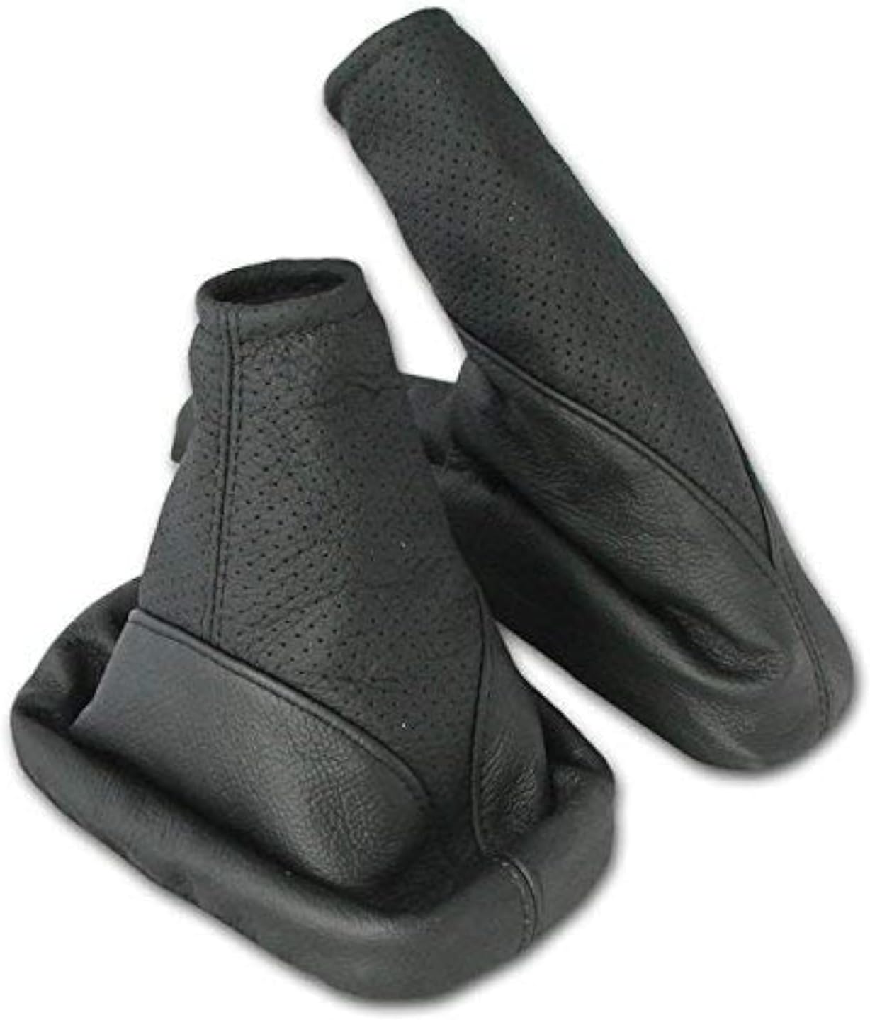 Shift Boot and Handbrake Cuff Set for Corsa C Leather Black-Perforated