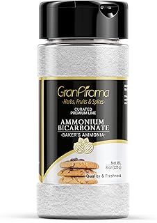 GranAroma Ammonium Bicarbonate, 8 oz, Baker's Ammonia, Traditional Leavening Agent