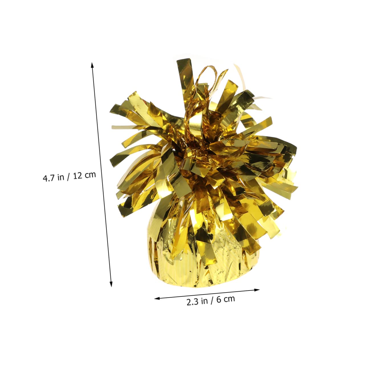 Pesetti per Palloncini 12 Pezzi in Calcestruzzo Oro e Argento | 6 Dorati e 6 Argentati, per Festa di Capodanno e Matrimonio, Accessori per Palloncini